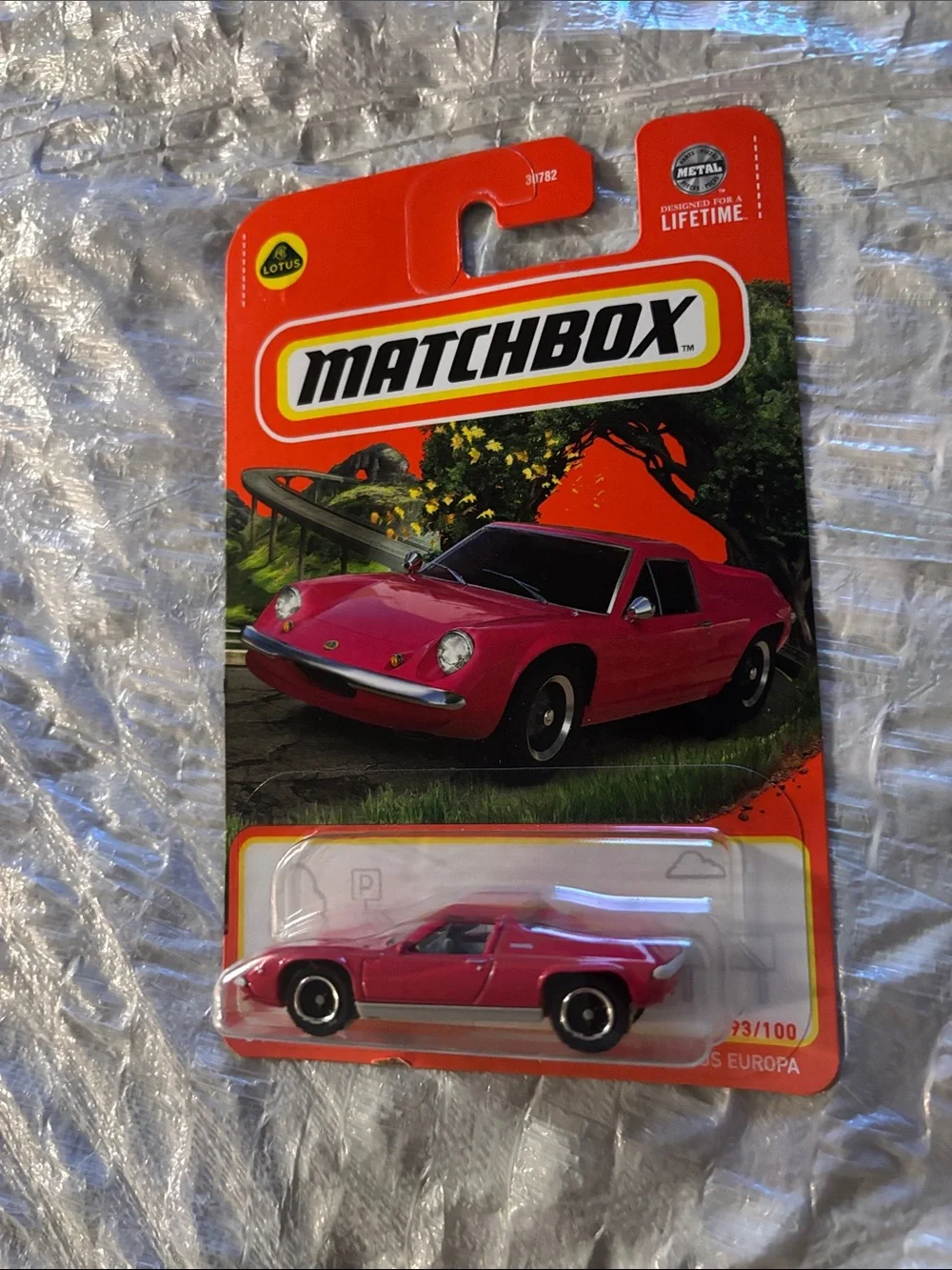 Matchbox Lotus Sports Car - Bright Pink Die-Cast